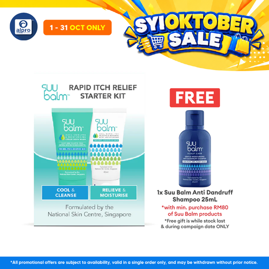 Suu Balm Rapid Itch Relief Starter Kit (wash + Moisturizer)
