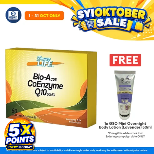 Powerlife Bio-A CDE Coenzyme Q10 50mg 60s