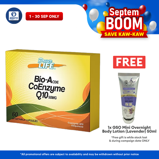Powerlife Bio-A CDE Coenzyme Q10 50mg 60s