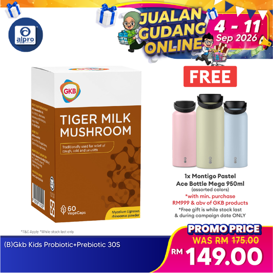 GKB Tiger Milk Mushroom 490mg 60s GKB