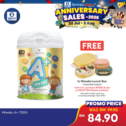 Miwako A+ Plant-based Milk Formula 700g | For Children Age 1-6 Years Old Miwako