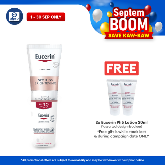 Eucerin Spotless Brightening Gentle Cleansing Foam 150ml Twin Pack | Reduce Dark Spots and Acne Scar Eucerin