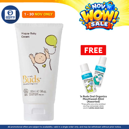 Buds Happy Baby Cream 150ml | Soothes Baby Skin