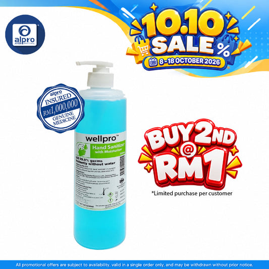 Wellpro Hand Sanitizer 500ml | Kills 99.9% of Germs