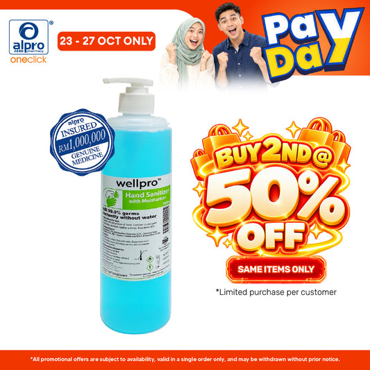 Wellpro Hand Sanitizer 500ml | Kills 99.9% of Germs
