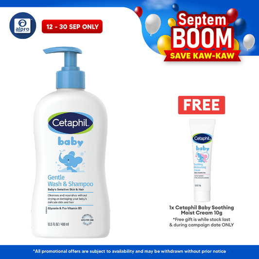 Cetaphil Baby Wash & Shampoo 400ml | Soft and Smoothing
