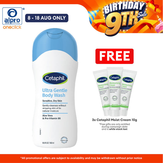 Cetaphil Ultra Body Wash 500ml | Prevents Skin Irritation Cetaphil