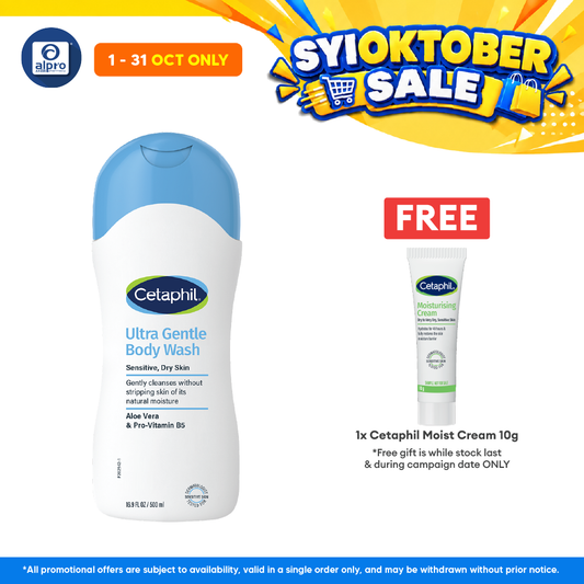Cetaphil Ultra Body Wash 500ml | Prevents Skin Irritation