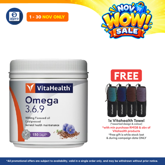 Vitahealth Omega-3,6,9 150S | Soothes Dry Eye & Skin