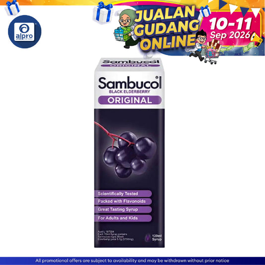 Sambucol Black Elderberry Original 120ml | Immunity Sambucol