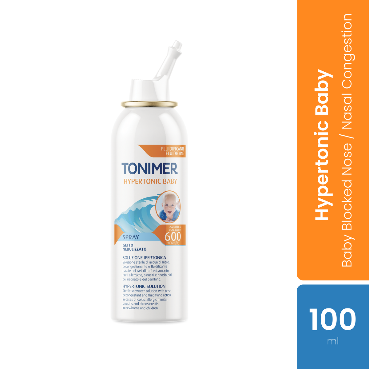 Tonimer Lab Baby Hypertonic Nasal Spray 100ml | Baby Clear Blocked Nose