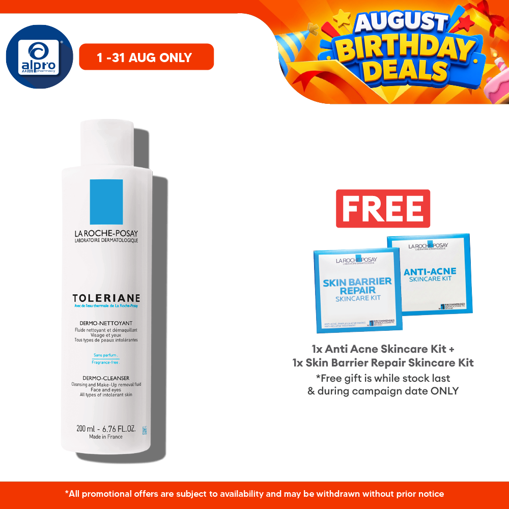 La Roche Posay Toleriane Dermo Cleanser 200ml | Gently Remove Impurities La Roche Posay