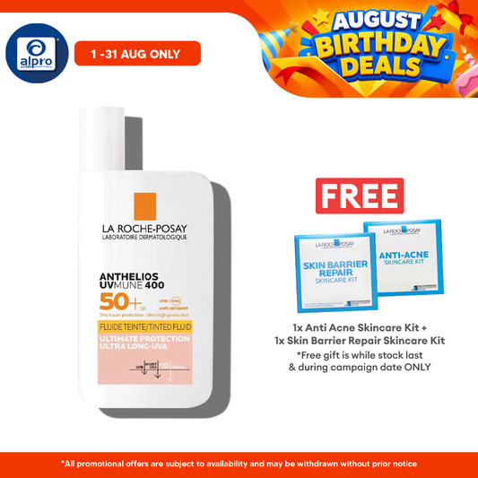 La Roche Posay Anthelios Invisible Fluid Tinted SPF 50+ 50ml | Lightweight Tinted Sunscreen La Roche Posay