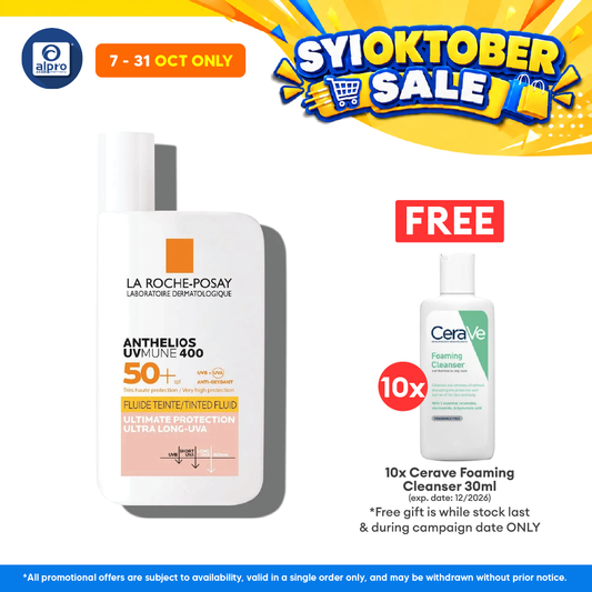 La Roche Posay Anthelios Invisible Fluid Tinted SPF 50+ 50ml | Lightweight Tinted Sunscreen