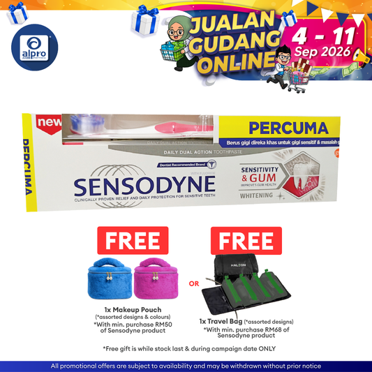 Sensodyne Sensitivity & Gum Whitening 100g free Toothbrush | Improve Gum Health Sensodyne