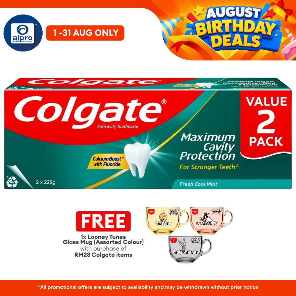 Colgate Red Fresh Cool Mint 225gm 2s Colgate