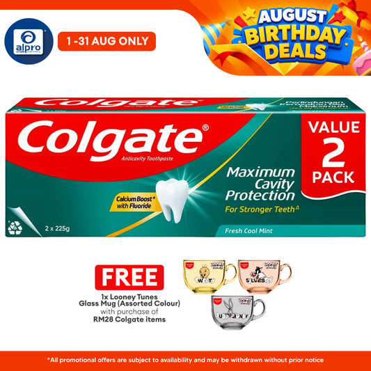 Colgate Red Fresh Cool Mint 225gm 2s Colgate