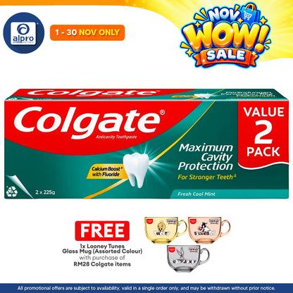 Colgate Red Fresh Cool Mint 225gm 2s