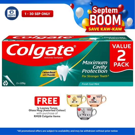 Colgate Red Fresh Cool Mint 225gm 2s Colgate