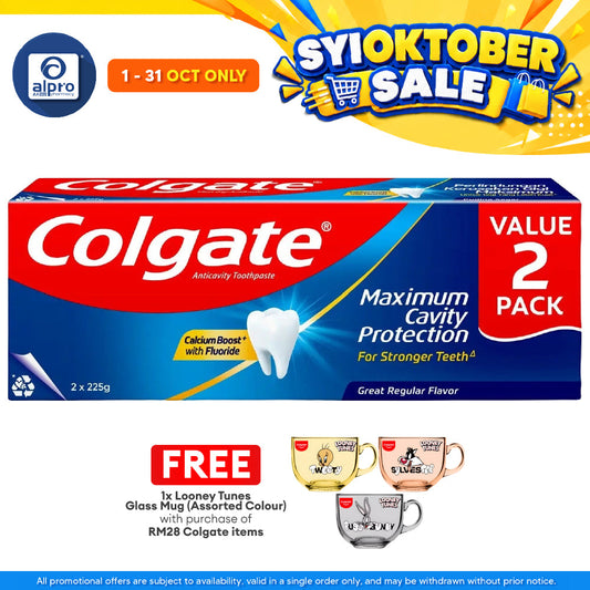Colgate Red Great Regular Flavor 225gm 2s