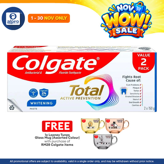 Colgate Total 12 Hour Protection Whitening 150g 2s | Long Hour Protection
