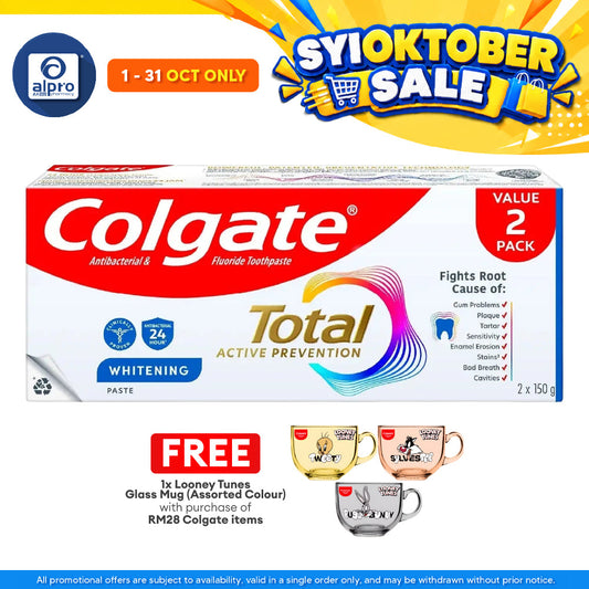 Colgate Total 12 Hour Protection Whitening 150g 2s | Long Hour Protection