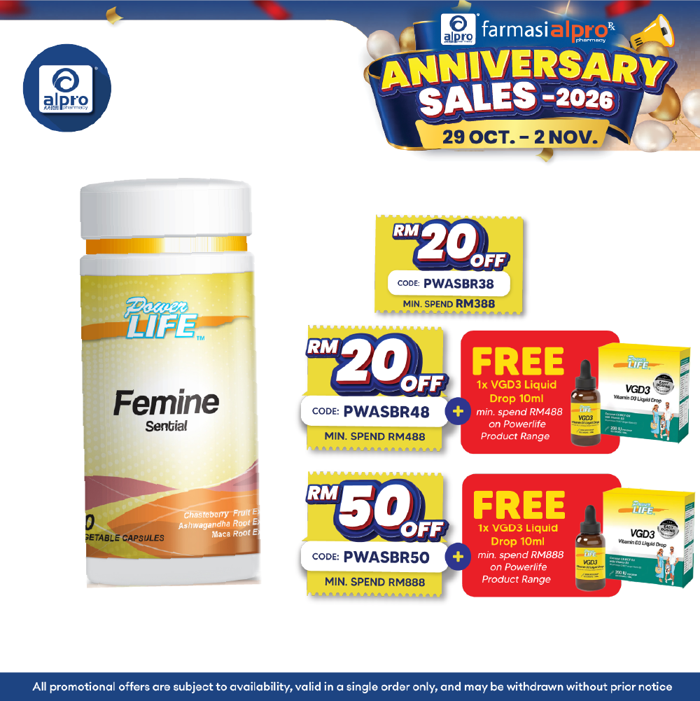 Powerlife Femine Sential 60s | For Women General Health