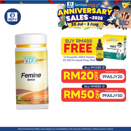 Powerlife Femine Sential 60s | For Women General Health Powerlife