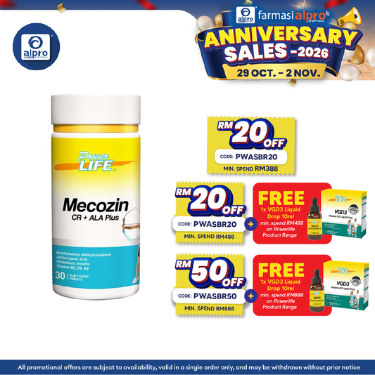 Powerlife Mecozin CR + ALA Plus 30s | Everyday Wellness