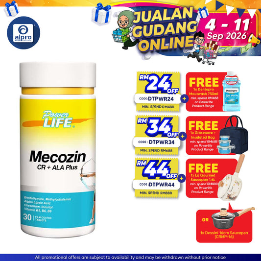Powerlife Mecozin CR + ALA Plus 30s | Everyday Wellness Powerlife