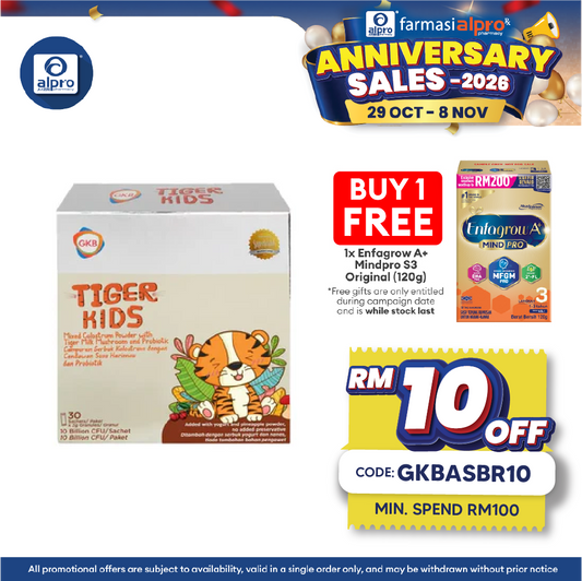 GKB Tiger Kids 2g X 30s | For Children's Immune & Growth