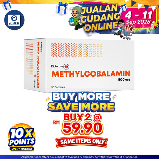 Biotective Vitamin B12 For Nerve Health | Methylcobalamin 500mcg Biotective