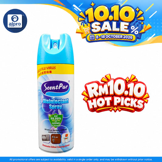 Scentpur Disinfectant Spray 400ml | Kills 99.9% of Germs, Bacteria & Viruses