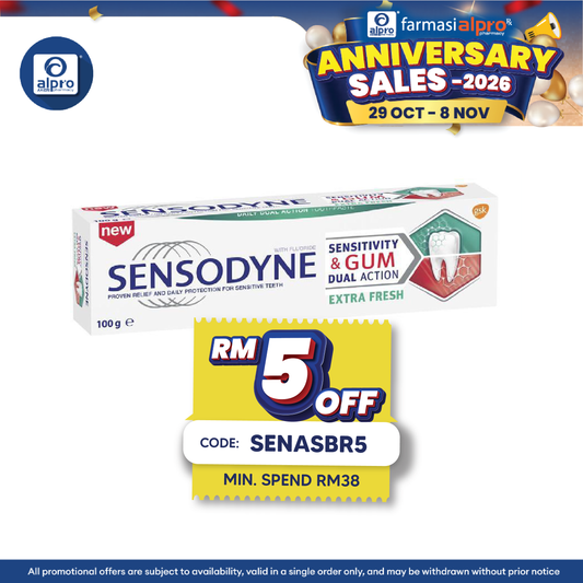 Sensodyne Sensitivity & Gum Extra Fresh 100g | Effectively Relieving Tooth