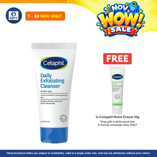 Cetaphil Daily Exfoliating Cleanser 178ml | Improves Skin Texture