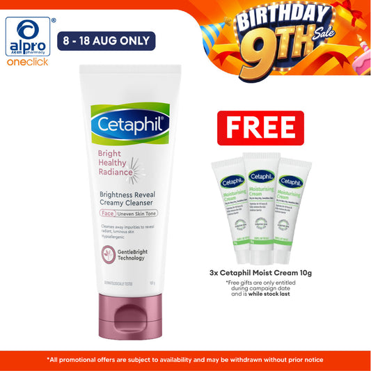 Cetaphil Bright Healthy Radiance Creamy Cleanser 100g (Exp Date: 30/11/2026) Cetaphil