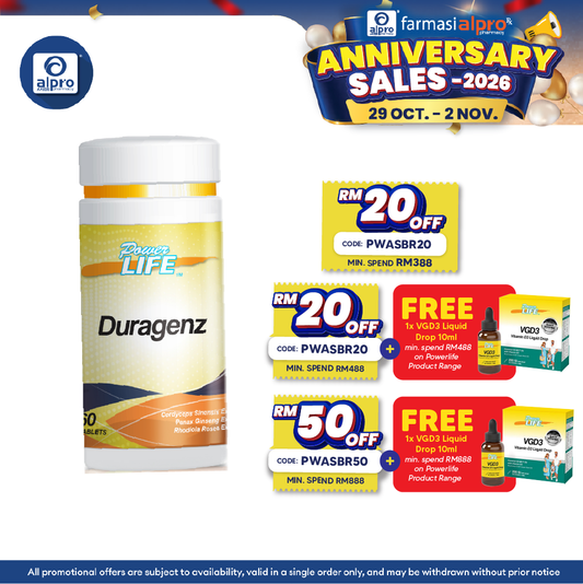 Powerlife Duragenz 60s | For General Health