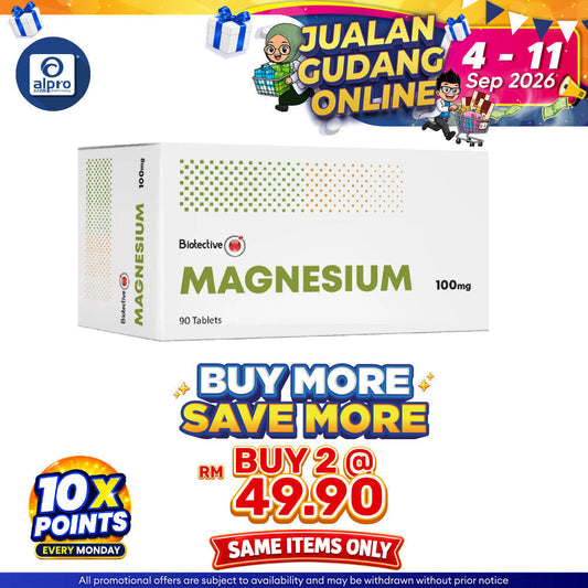 Biotective Magnesium 100mg 9x10s | Muscle & Nerve Support Biotective