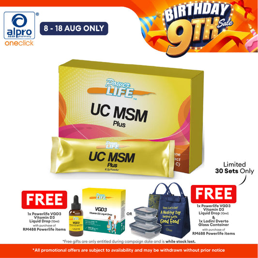 Powerlife UC MSM Plus 7s x 6.2g Powerlife