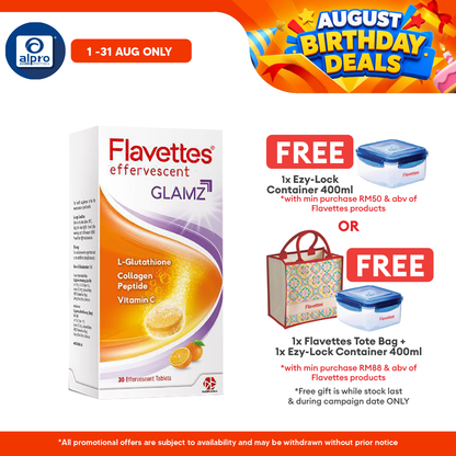 Flavettes Glamz Effervescent 30s | Skin Nourishment Alpro Pharmacy
