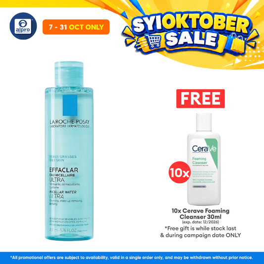 La Roche Posay Effaclar Micellar Water 200ml | Effectively Removes Impurities and Dirt