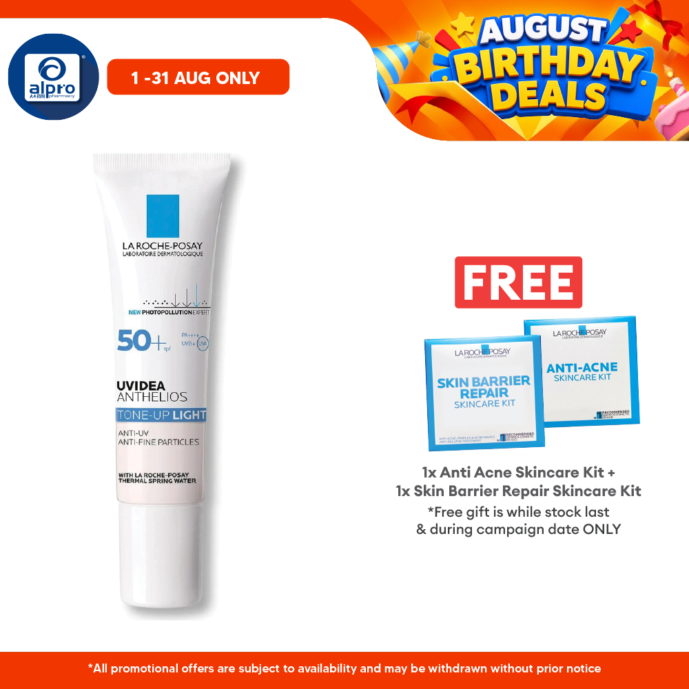 La Roche Posay UVidea Tone-up Light Cream 30ml | Instanly Brightens La Roche Posay