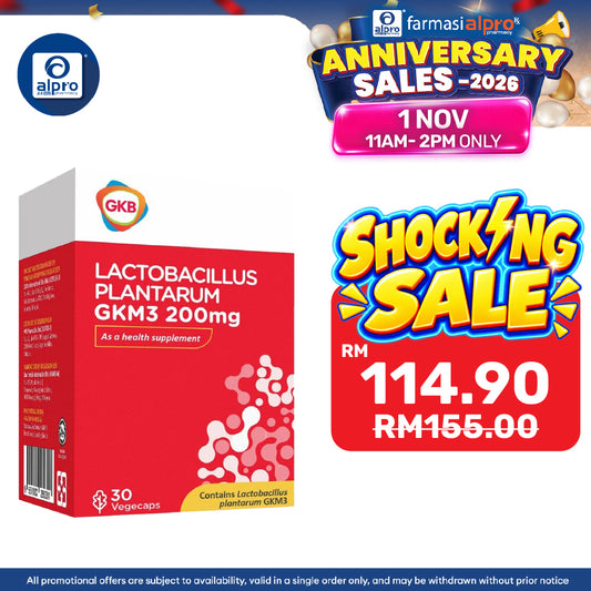 GKB Lactobacillus Plantarum GKM3 200mg Capsule