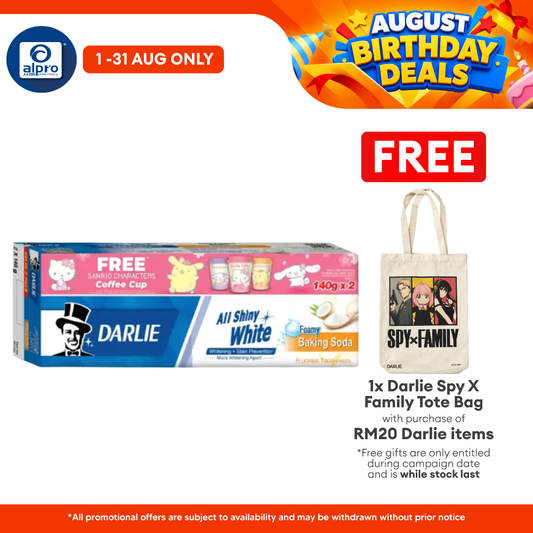 Darlie All Shiny White Baking Soda 140g 2s Free 1 Sanrio Coffee Mug Darlie