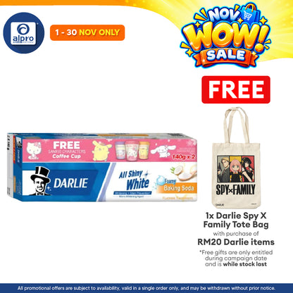 Darlie All Shiny White Baking Soda 140g 2s Free 1 Sanrio Coffee Mug