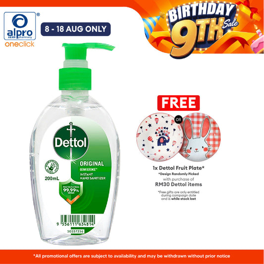 Dettol Instant Hand Sanitizer Original 200ml | Kills 99.99% of Germs, Virus & Bacteria Dettol