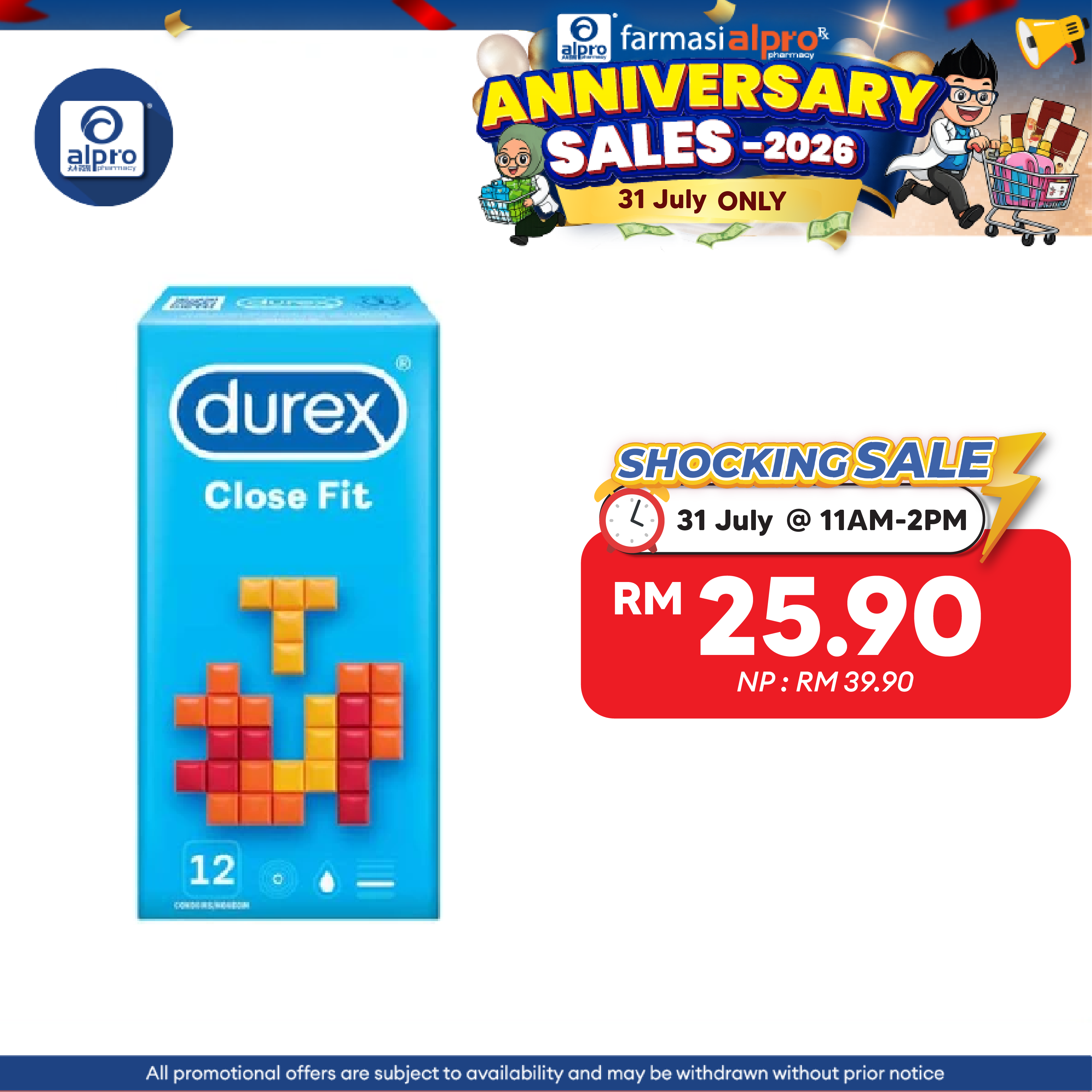 Durex Close Fit 12s Bonlife