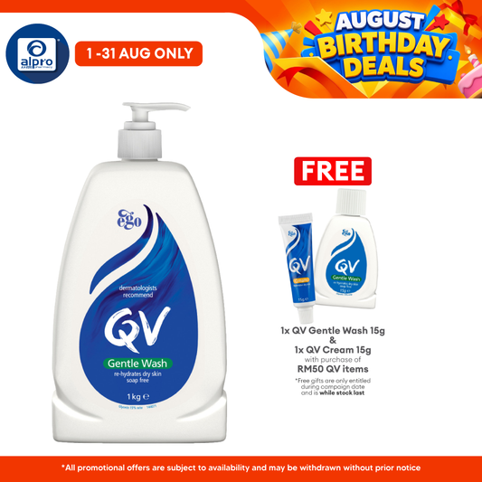 Ego QV Gentle Wash 1kg l For Dry To Very Dry Skin Wash QV