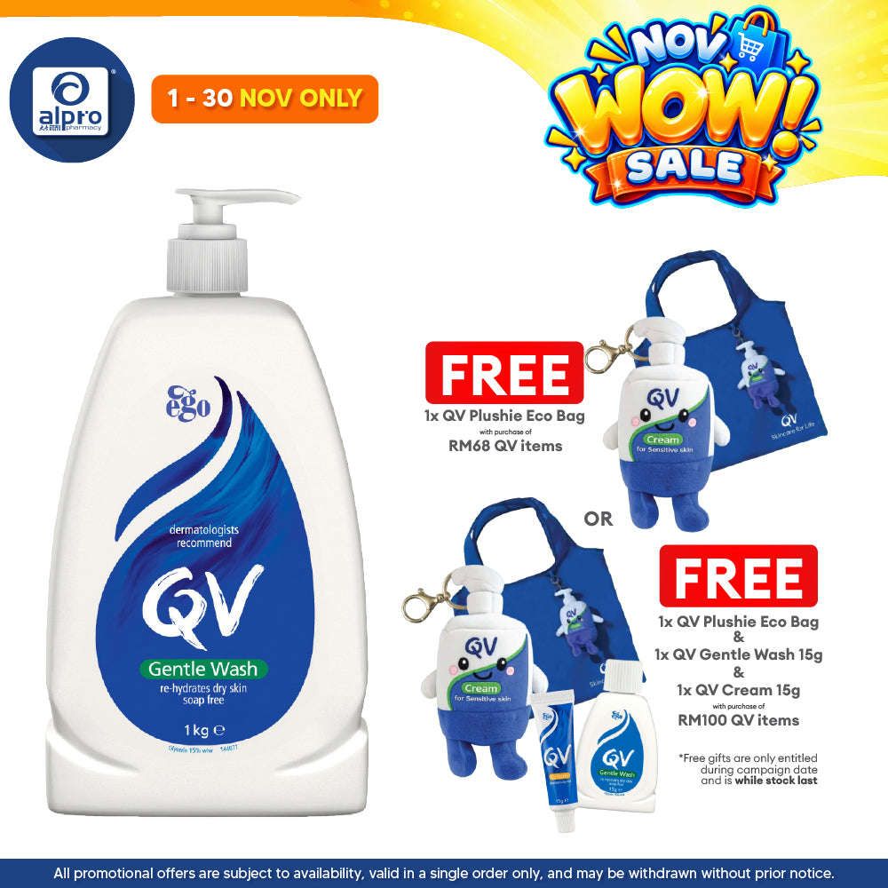 Ego QV Gentle Wash 1kg l For Dry To Very Dry Skin Wash