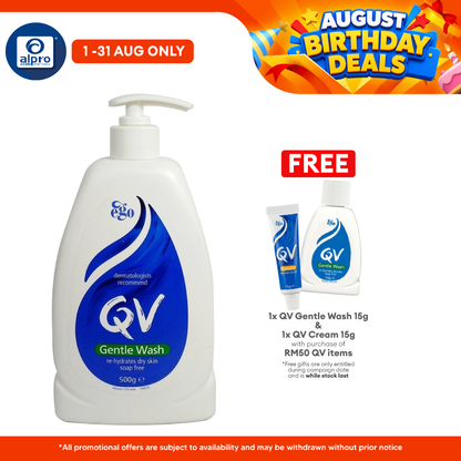 QV Gentle Wash 500ml | Body Wash For Dry To Very Dry Skin QV
